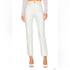 Agolde white faux leather 90s style high waisted jeans style pants 27
